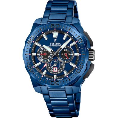 Festina Uhr 2025 Herren Chrono Bike Special Edition F20729/1 Edelstahl blau
