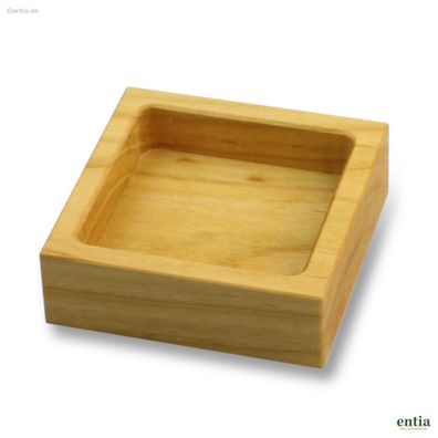 Quadratisches Utensilo aus Kirschholz für den Schreibtisch