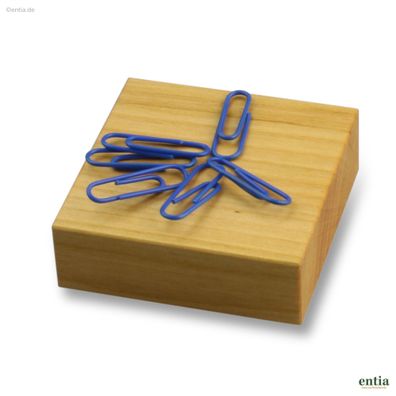 Utensilo aus Kirschbaumholz mit Magnet für Büroklammern