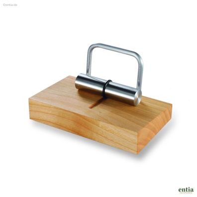 Visitenkartenhalter aus Kirschbaumholz mit Edelstahl