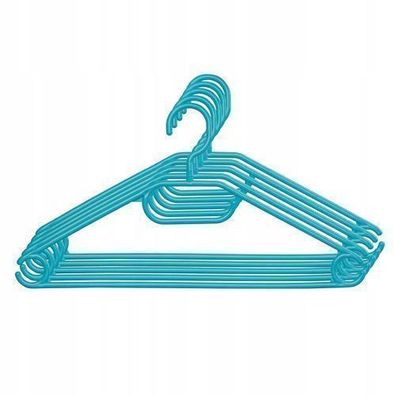 KADAX Kleiderbügel aus Kunststoff, 5 Stück, 360°drehbarer Haken, Türkis
