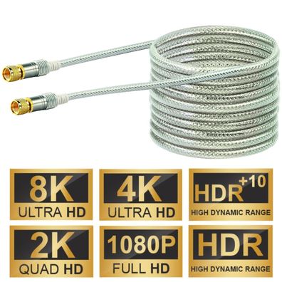 Schwaiger 15m Sat-Kabel 110dB 8K 4K HD TV Antennen-Kabel F-Stecker Koaxial Koax