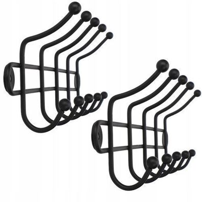 KADAX Wandgarderobe, Garderobenhaken, Hakenleiste, 5 Haken 2er Set