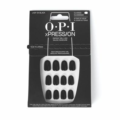 OPI xPRESS/ON Kunstnägel, Nagellack Ton #Lady in Black 30 u