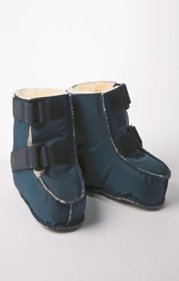 Schuhe med. Fell mit 2 Klett + Nylon Gr. 27/28 marine