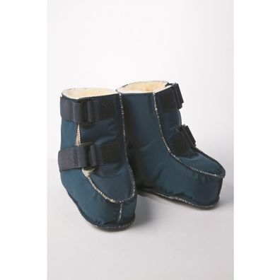 Schuhe med. Fell mit 2 Klett + Nylon Gr. 27/28 anthrazit