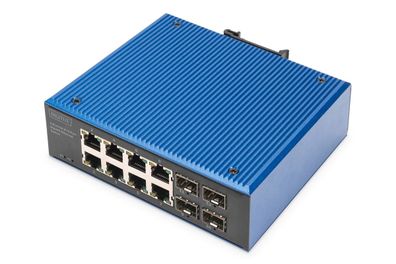 Digitus Industrieller 8 + 4-Port Gigabit Ethernet Switch