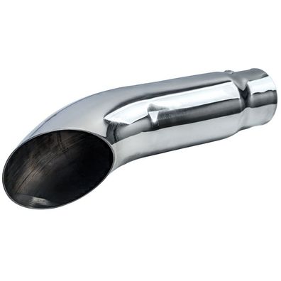 Universal Edelstahl Endrohrblende „Turndown“ 305mm lang – Hochglanzpoliert