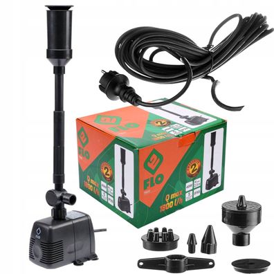 Fontänenpumpe 40W mit Filter und 5 Düsen