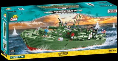 Cobi Patrol Torpedo Boat PT-109 3726 Teile 4 Figuren #4825 NEU & OVP Gratis Versand
