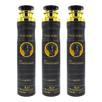 Lattafa His Confession Raumduft Set 3x300ml – Lufterfrischer & Raumspray