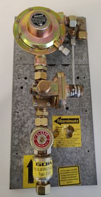 GOK-Tankentnahmearmatur mit Niederdruckregler Typ 104F2. S-50 PN 2,5, 6 kg/h Gas