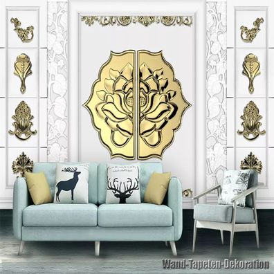 Fototapete Gold Ornament Gold Muster Wandtapete Hintergrund Luxus Elegant 9204