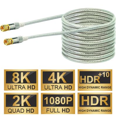 Schwaiger 15m Antennen-Kabel 110db IEC Koaxial-Kabel Koax-Kabel 8K 4K HD TV Dose