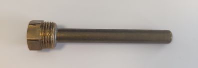 Messing Tauchhülse / Schutzrohr L=115 mm Ø 11 mm AG 1/2 Zoll