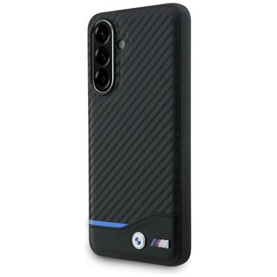 Hülle Galaxy A56 BMW Carbon Look schwarz Logo Tricolor Metall