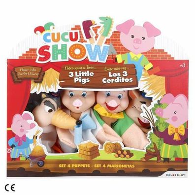 Plüschmarionette 3 Little Pigs