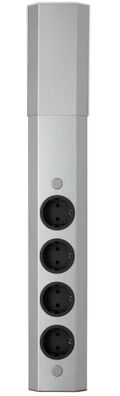Ecksteckdose Boda 4-fach Küchensteckdose Steckdosenleiste 46-58cm teleskopierbar