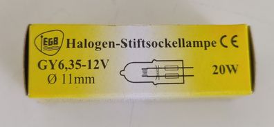 EGB Halogen-Stiftsockellampe GY6,35 12V 20W Ø 11mm