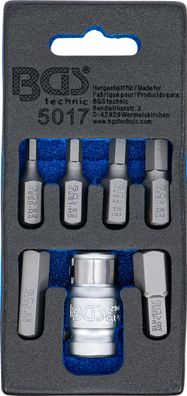 Schraubendreher-Bit-Satz | Antrieb Außensechskant 10 mm (3/8") | Innensechskant | 7