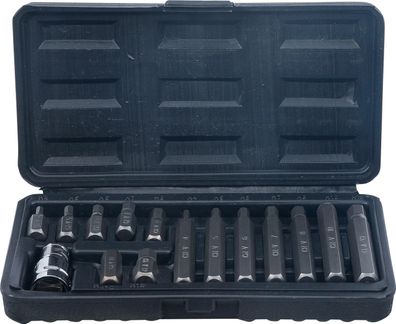 Bit-Satz | Antrieb Außensechskant 10 mm (3/8") | Innensechskant 15-tlg