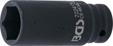 Kraft-Steckschlüssel-Einsatz Sechskant, tief | Antrieb Innenvierkant 12,5 mm (1/2")