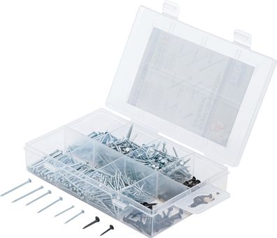 BGS Do It Yourself Nägel-/Drahtstifte-Sortiment | 750-tlg