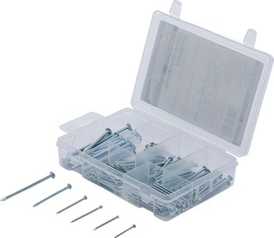 BGS Do It Yourself Nägel-/Drahtstifte-Sortiment | 200-tlg