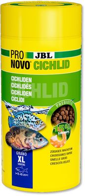 JBL ProNovo Cichlid Grano XL 1000ml Futter für kleine Buntbarsche von 15-25 cm