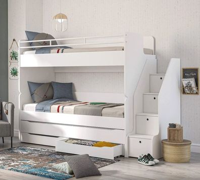 Cilek STUDIO Weiss Etagenbett-Set mit Schubladen