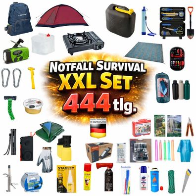 Survival Ausrüstung 444tlg Kit Notfallausrüstung Notfallrucksack Notfall Outdoor XXL