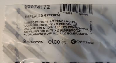 Elco Steckkupplung Pumpe D18-14,7-11x22 Mitnehmer zweistufig 65074172