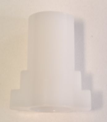 Steckkupplung 2-flächig Ø 8mm Länge 22 mm Mitnehmer zweistufig weiß