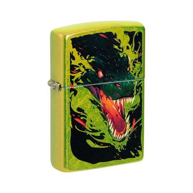 Zippo Benzin-Feuerzeug Lurid color Green Dragon 60007742, unbefüllt