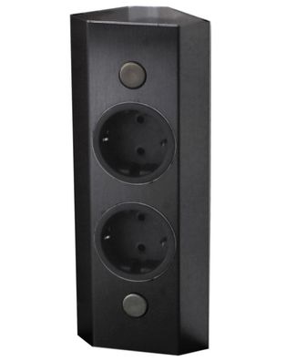 Ecksteckdose Boda 2-fach Küchensteckdose Steckdosenleiste Büro Pulverbeschichtet