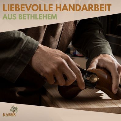 Olivenholz Kreuz Kruzifix mit Friedenstaube zum Aufhängen 13 cm aus Bethlehem