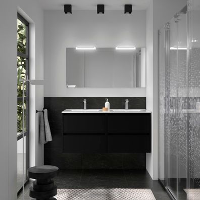 Noja Komplett-Set 1200 4 Schubladen Black Satin