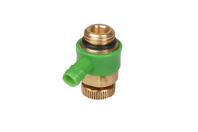 Schlösser Armaturen Entleerungsventil MIT O-RING DN8, 1/4", MS, Auslaufring: GRUEN