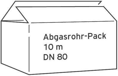 Vaillant Abgasleitung Pack (10m) DN 80 PP für Brennwerttechnik