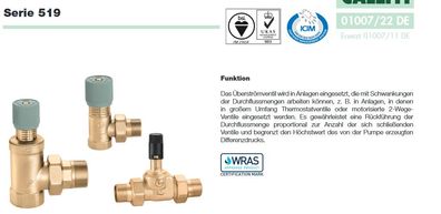Caleffi 518 Differenzdruck-Überströmventil 3/4"