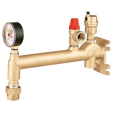 Caleffi 336 Groupe de raccordement de vase en laiton 3/4" 3 bar avec robinet à capuch
