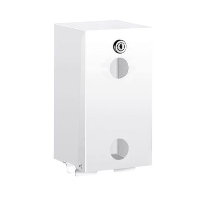 Delabie WC-Papierhalter f. 2 Rollen, Edst. 1.4301 pulverbesch. Weiß