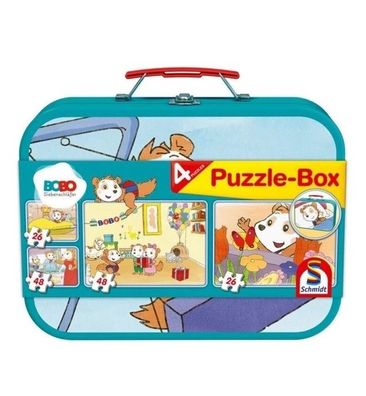 Schmidt Spiele Bobo Siebenschläfer Puzzle-Box im Metallkoffer