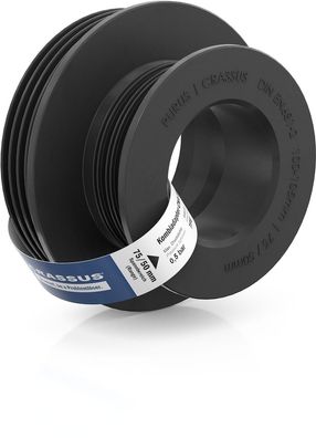 Crassus Kombiadapter Druckdichte 0.5 bar 100/105 - 75/50mm Spannw