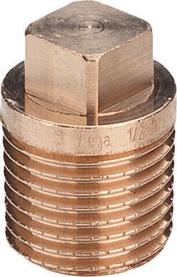 VIEGA Stopfen Rotguss, mit Vierkant, AG 2 1/2