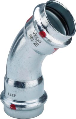 VIEGA Bogen I/I 45° Prestabo Stahl verzinkt 15-54mm