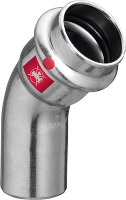 VIEGA Bogen I/A 45° Prestabo Stahl verzinkt 15-54mm