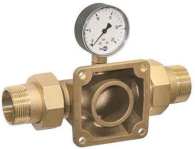 Syr Universalflansch max m. beids. Verschraubungen Rotguss DN 50