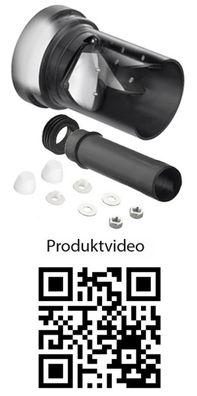 Haas OHA-Fremdeinspülstopp-Garnitur, Einschubtiefe 35 mm DN90