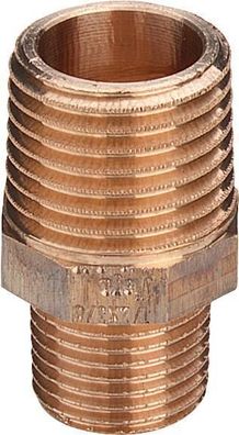 Viega Reduziernippel mit Mehrkant, AG, 1/2" x 3/8"